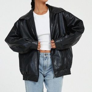 NWT MOTEL Cavita Jacket in PU Black